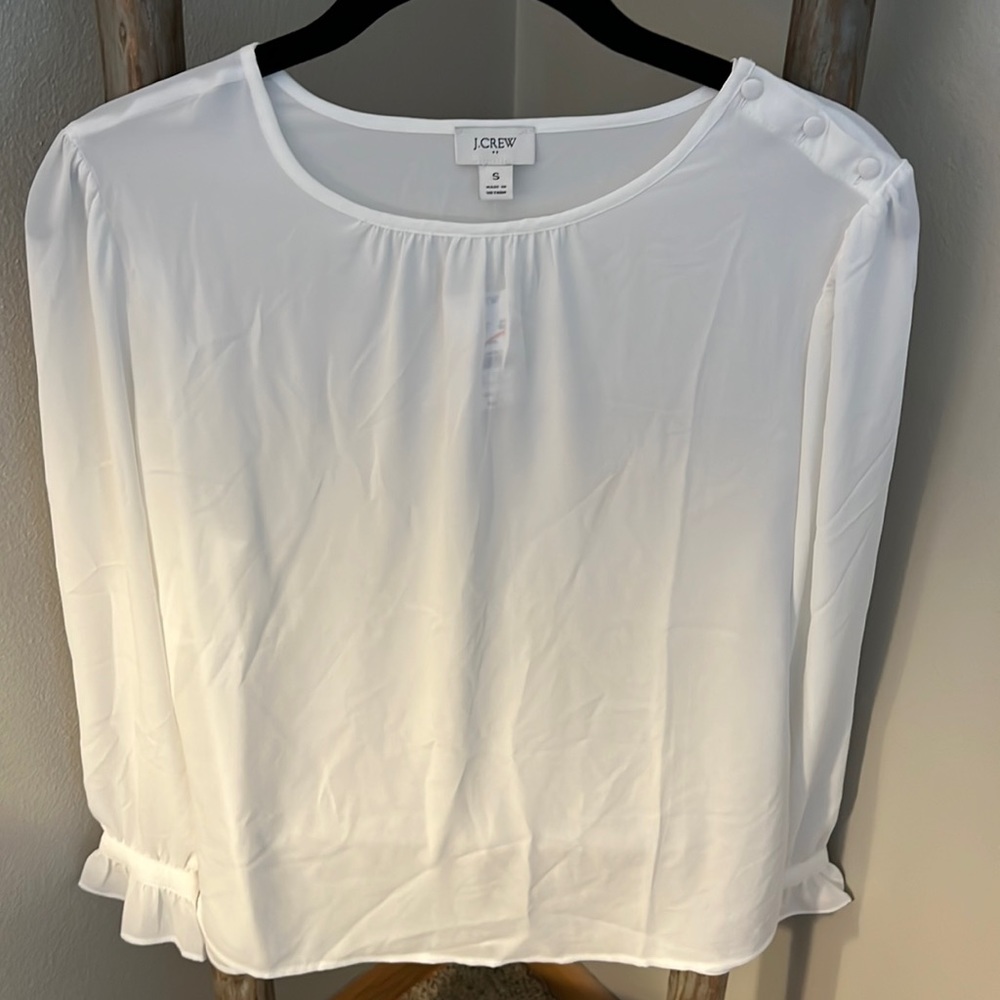 NWT J.Crew women’s blouse, size S. Off-white